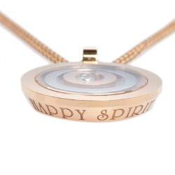 Chopard Happy Spirit Diamond 18K Two Tone Gold Pendant Necklace