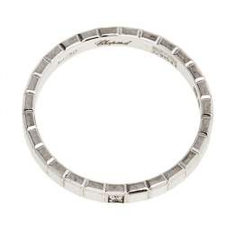 Chopard Ice Cube Pure Diamond 18K White Gold Band Ring 53