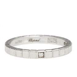 Chopard Ice Cube Pure Diamond 18K White Gold Band Ring 53