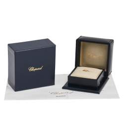 Pre Owned Chopard Ice Cube Pure Diamond 18K Rose Gold Narrow Band Ring 53