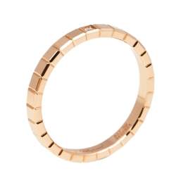 Pre Owned Chopard Ice Cube Pure Diamond 18K Rose Gold Narrow Band Ring 53