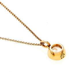Pre Owned Chopard Happy Diamonds Icon 18K Rose Gold Pendant Necklace