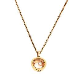 Pre Owned Chopard Happy Diamonds Icon 18K Rose Gold Pendant Necklace