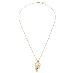 Pre Owned Chopard Happy Diamonds 18k Rose Gold Pendant Necklace