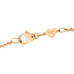 Pre Owned Chopard Happy Heart Diamond Mother of Pearl 18k Rose Gold Bracelet