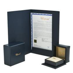 Chopard Ice Cube 1 Diamond 18K Yellow Gold Band Ring Size 52