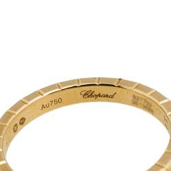 Chopard Ice Cube 1 Diamond 18K Yellow Gold Band Ring Size 52