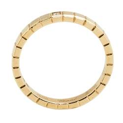 Chopard Ice Cube 1 Diamond 18K Yellow Gold Band Ring Size 52