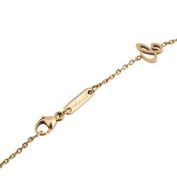 Pre Owned Chopard Happy Diamond Evil Eye Good Luck Diamond 18K Rose Gold Pendant Necklace