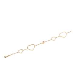 Pre Owned Chopard Happy Hearts Diamond 18K Rose Gold Bracelet