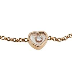 Pre Owned Chopard Happy Hearts Diamond 18K Rose Gold Bracelet