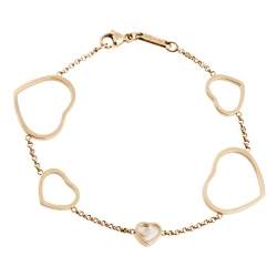 Pre Owned Chopard Happy Hearts Diamond 18K Rose Gold Bracelet