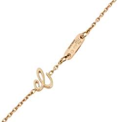 Pre Owned Chopard Ice Cube Green Ceramic 18K Rose Gold Long Necklace