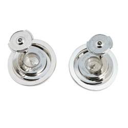 Pre Owned Chopard Happy Spirit Diamond 18k White Gold Earrings