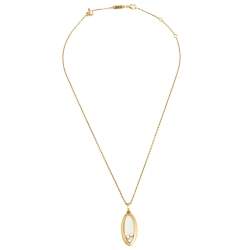 Pre Owned Chopard Happy Diamond 18K Yellow Gold Pendant Necklace