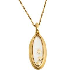 Pre Owned Chopard Happy Diamond 18K Yellow Gold Pendant Necklace
