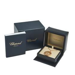 Pre Owned Chopard Happy Diamonds 18K Rose Gold Diamond Pendant Necklace