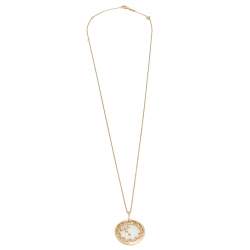 Pre Owned Chopard Happy Diamonds 18K Rose Gold Diamond Pendant Necklace
