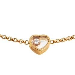 Pre Owned Chopard Happy Hearts Diamond 18k Rose Gold Bracelet