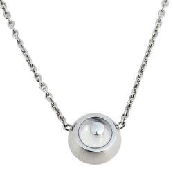 Pre Owned Chopard Happy Icon Diamonds 18K White Gold Pendant Necklace
