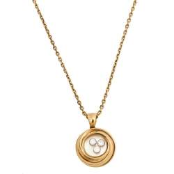 Pre Owned Chopard Happy DIamond Happy Emotion Diamond 18K Rose Gold Pendant Necklace