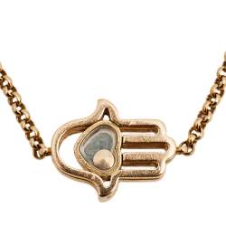 Chopard Happy Diamond 18k Rose Gold Hand of Fatima Bracelet