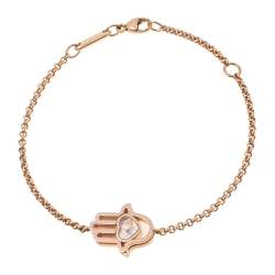 Pre Owned Chopard Happy Diamond Good Luck Charm Hamsa Hand 18K Rose Gold Bracelet