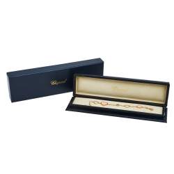 Pre Owned Chopard Happy Hearts Pink Stone Diamond 18k Rose Gold Bracelet