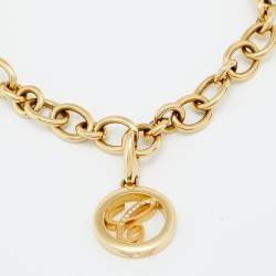 Pre Owned Chopard Diamond 18k Yellow Gold Charm Bracelet