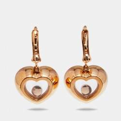 Pre Owned Chopard Very Chopard Diamonds 18k Rose Gold Earrings