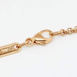 Pre Owned Chopard Happy Diamonds Good Luck Charm Diamond 18K Rose Gold Bracelet