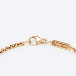 Pre Owned Chopard Happy Diamonds Good Luck Charm Diamond 18K Rose Gold Bracelet