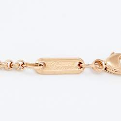 Pre Owned Chopard Happy Diamonds Good Luck Charm Diamond 18K Rose Gold Bracelet