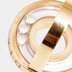 Chopard Happy Diamonds 18k Yellow Gold Circular Ring Size 49