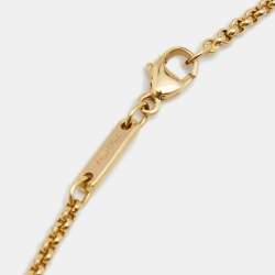 Pre Owned Chopard Happy Diamond Clown Diamond 18k Yellow Gold Pendant Necklace