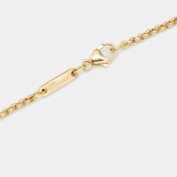 Pre Owned Chopard Happy Diamond Clown Diamond 18k Yellow Gold Pendant Necklace