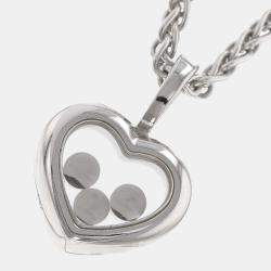 Pre Owned Chopard Happy Diamonds 18K White Gold Diamond Necklace