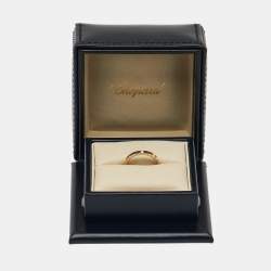 Chopard Ice Cube Diamond 18k Rose Gold Band Ring Size 52