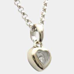 Pre Owned Chopard Happy Diamonds Heart 18K White Gold Diamond Necklace