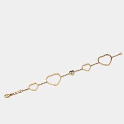 Pre Owned Chopard Happy Hearts Diamond 18k Rose Gold Bracelet