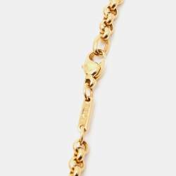 Pre Owned Chopard Happy Heart Diamonds 18k Yellow Gold Necklace