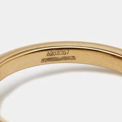 Pre Owned Chopard Happy Diamond 18k Rose Gold Heart Ring Size 50