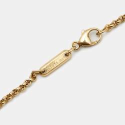 Pre Owned Chopard Happy Diamonds Teaddy Bear Diamonds 18k Yellow Gold Pendant Necklace