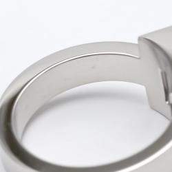 Chopard Happy Diamonds Icon 18K White Gold Diamond Ring EU 52