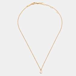 Pre Owned Chopard Happy Diamonds 18k Rose Gold Pendant Necklace