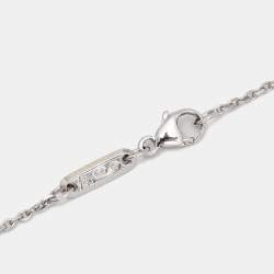 Pre Owned Chopard Happy Diamond Crystal Diamond 18k White Gold Pendant