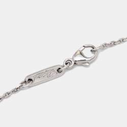 Pre Owned Chopard Happy Diamond Crystal Diamond 18k White Gold Pendant