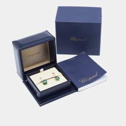 Pre Owned Chopard Imperiale Chalcedony 18k Rose Gold Earrings