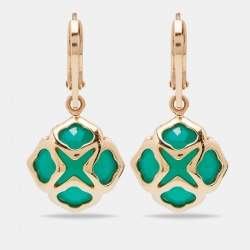 Pre Owned Chopard Imperiale Chalcedony 18k Rose Gold Earrings