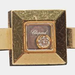 Chopard Happy Diamonds 18k Yellow Gold Ring Size 51
